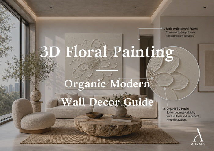 3D Floral Painting: Organic Modern Wall Decor Guide