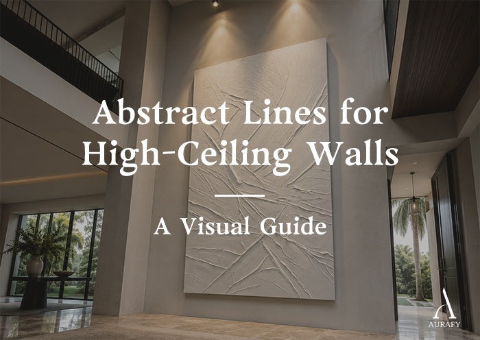 Abstract Lines for High-Ceiling Walls: A Visual Guide
