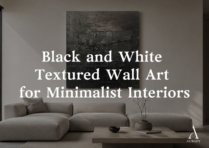 Black and White Textured Wall Art for Minimalist Rooms