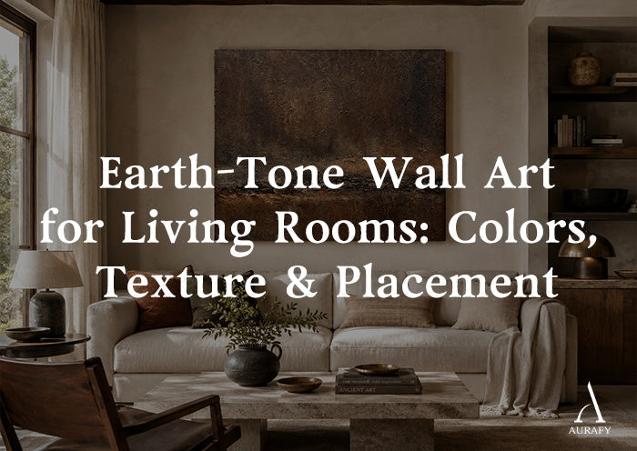 Earth-Tone Wall Art for Living Rooms