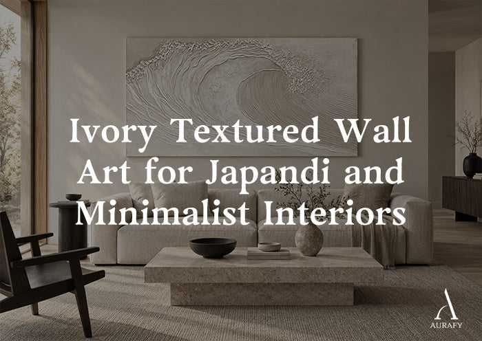 Ivory Textured Wall Art for Japandi Interiors