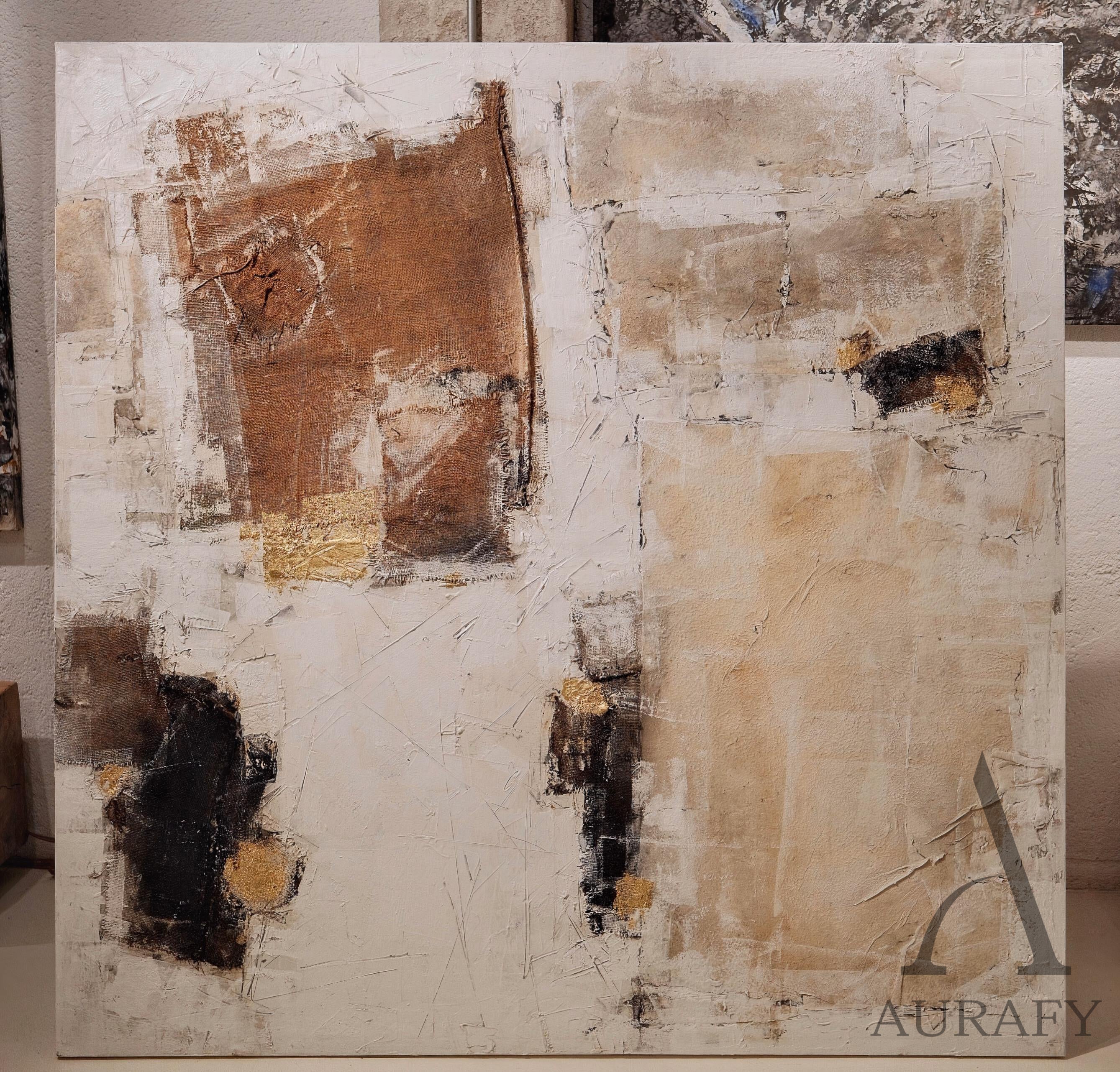 Stylish Beige General Abstract Wall Art for Modern Home Decor AURA237