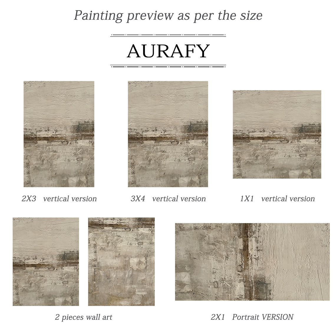 Wabi Sabi Brown Abstract Wall Art Two-Piece Living Room Decor AURA227