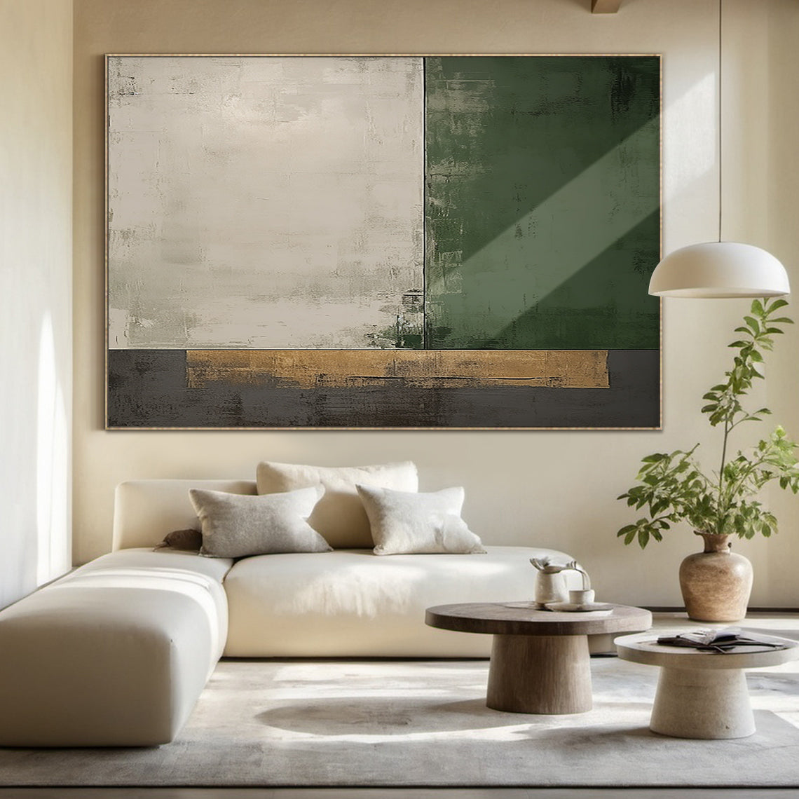 Still Divide a Earth and Moss Abstract Geometry-AURA079