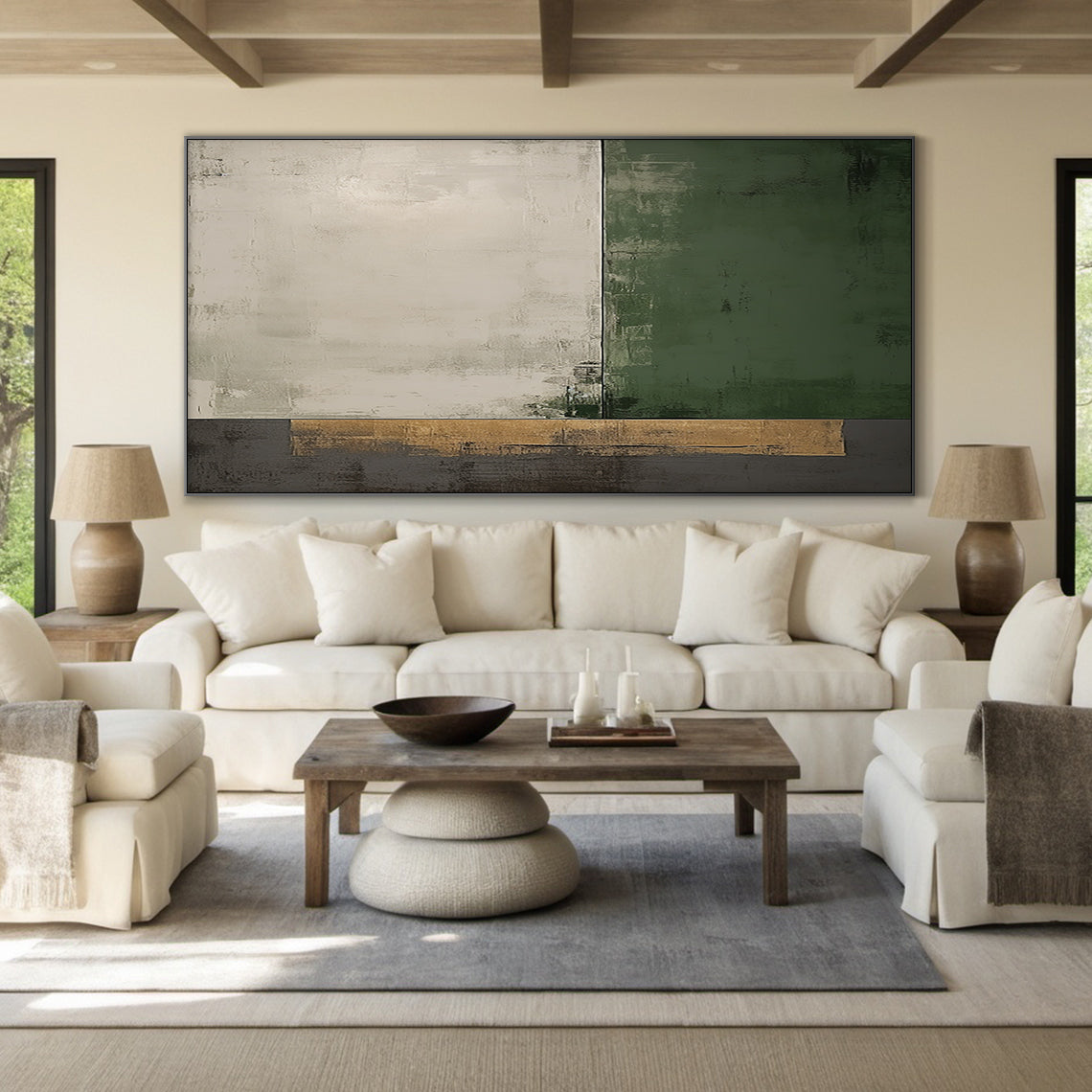 Still Divide a Earth and Moss Abstract Geometry-AURA079