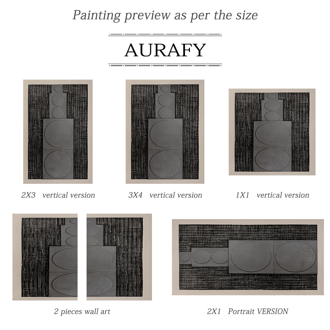 Abstract Textured Geometric Art Plaster Black Gray Sculpted Canvas Wabi-Sabi Japandi Minimalist Wall Decor AURA728