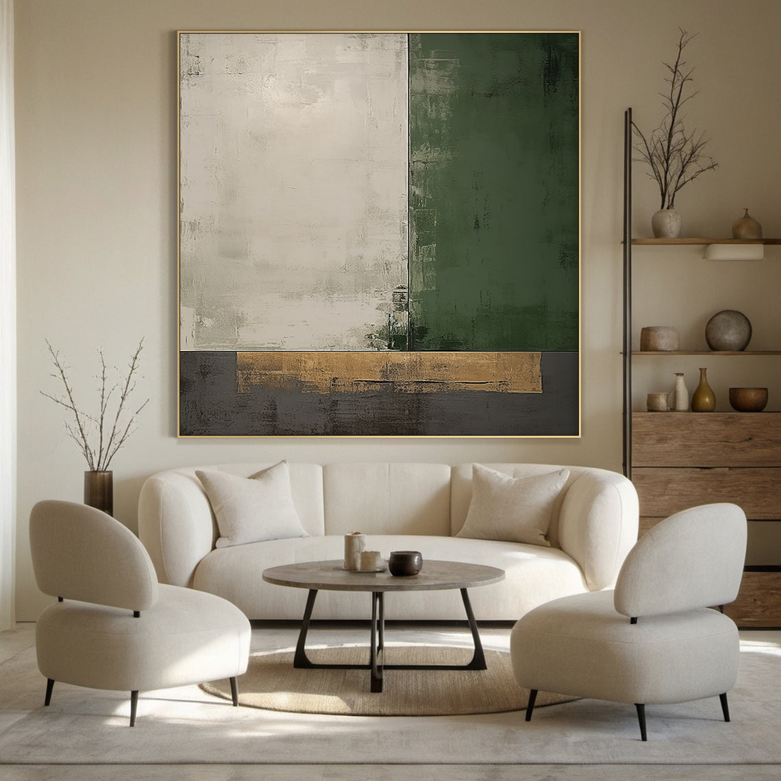 Still Divide a Earth and Moss Abstract Geometry-AURA079