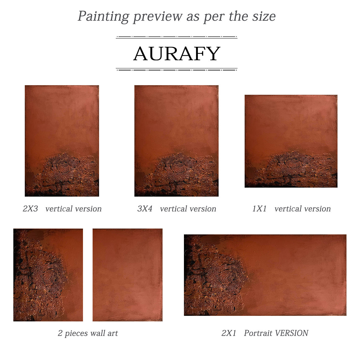 Wabi Sabi Red Textured Abstract Wall Art Living Room Decor AURA222