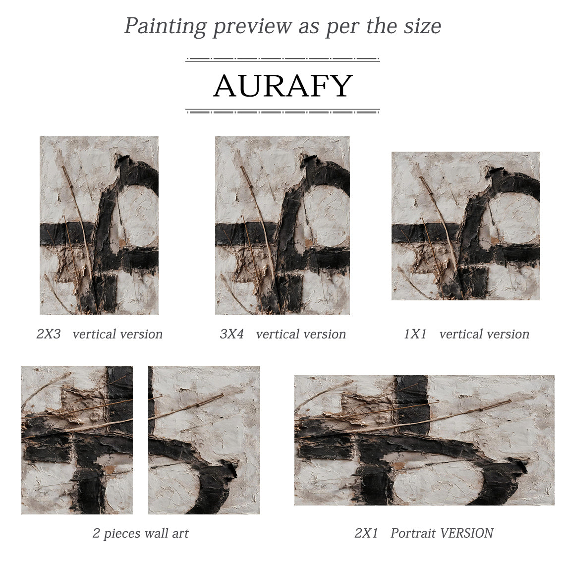 Black Abstract Wall Art Decor for Modern Home Office Spaces AURA234