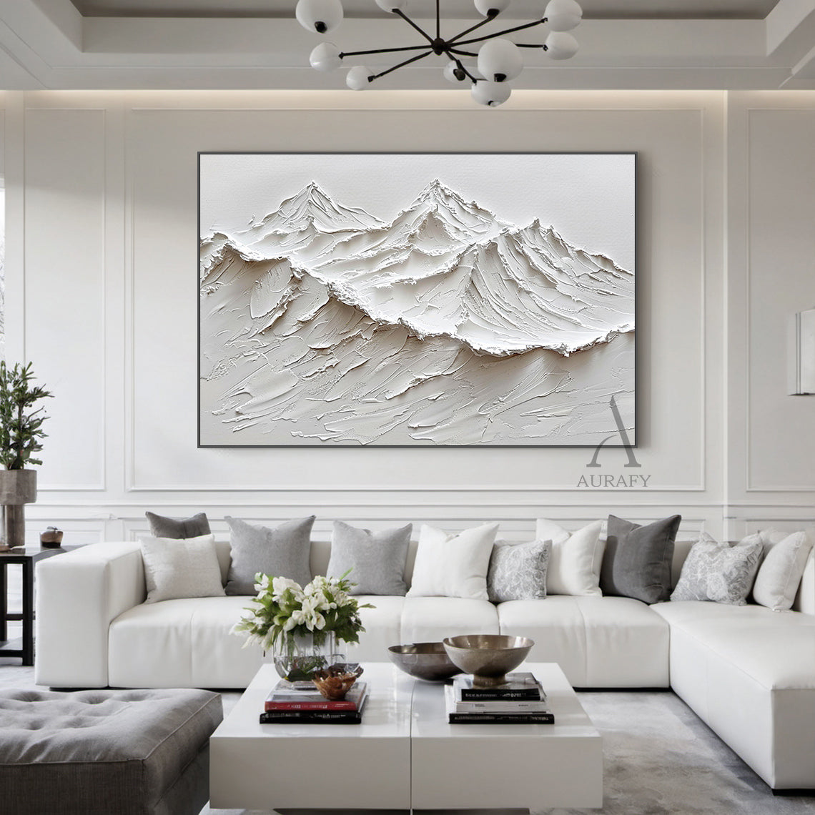 Elegant White Outdoor Landscape Decor for Home Garden Spaces AURA319