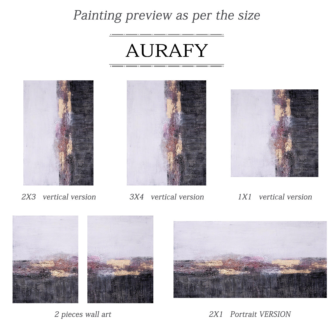 Abstract Black Gray Wall Art for Modern Home Decor AURA262