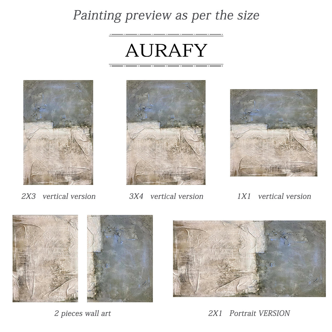 Blue General Abstract Wall Art Modern Home Decor Living Room AURA244