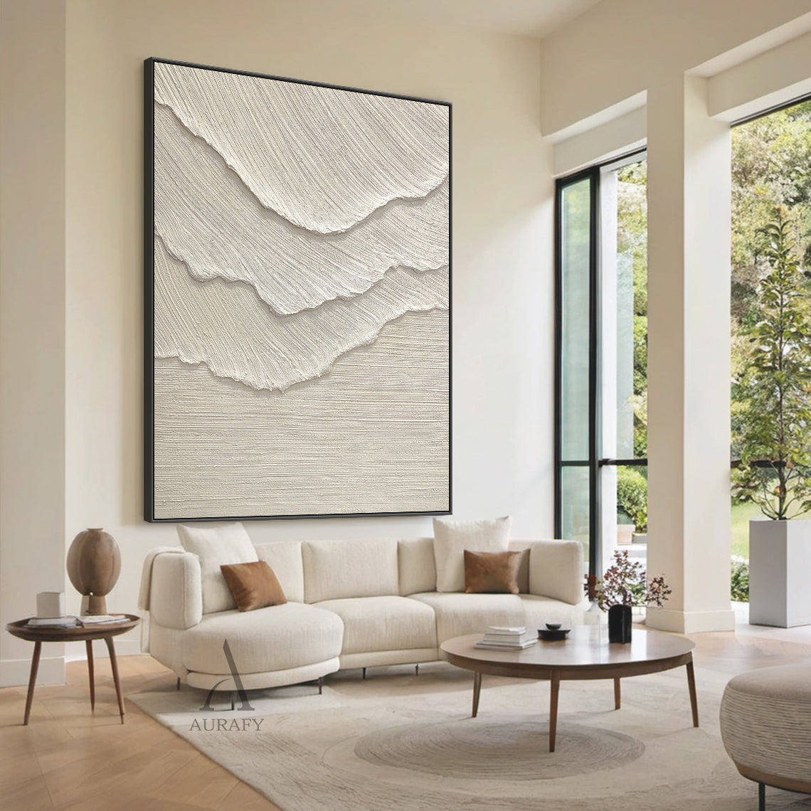 Beige Coastal Minimalist Home Decor Piece for Sea-Themed Interiors AURA307