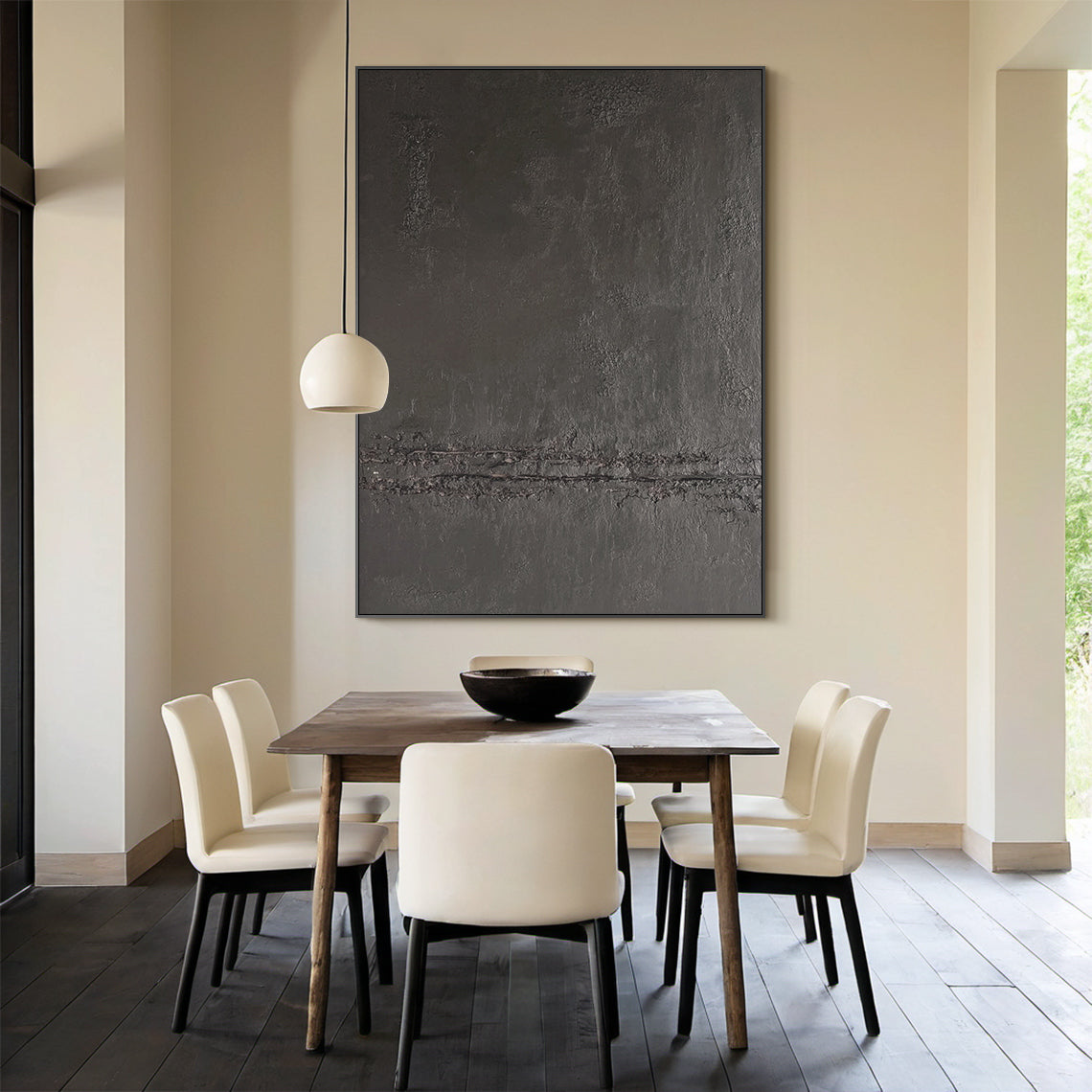 Black Silence-Black Abstract Minimalist Art-AURA114