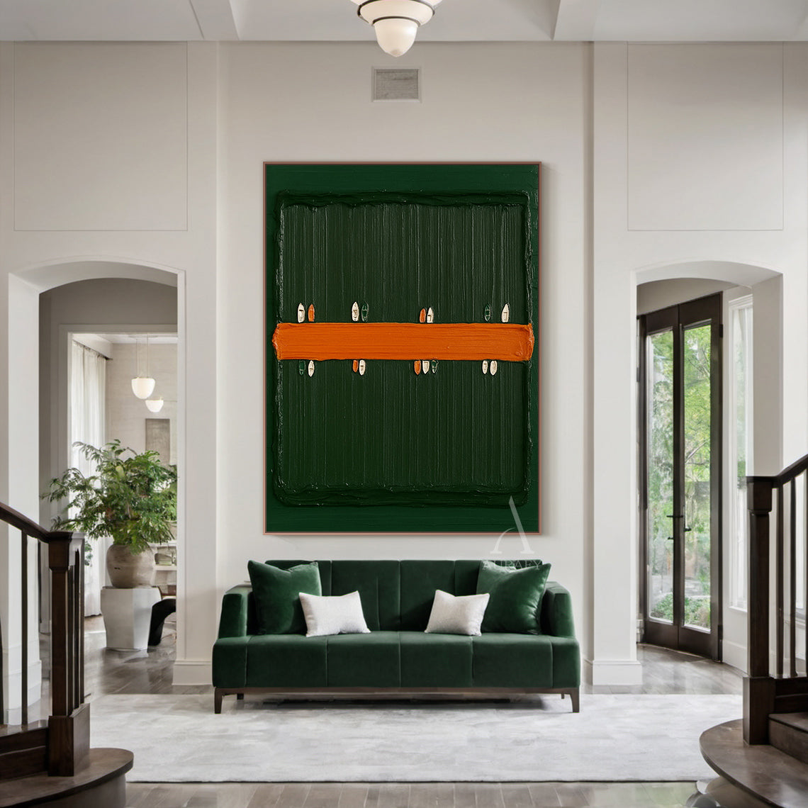 Green Coastal Sea Decor Piece for All Home Living Spaces AURA328
