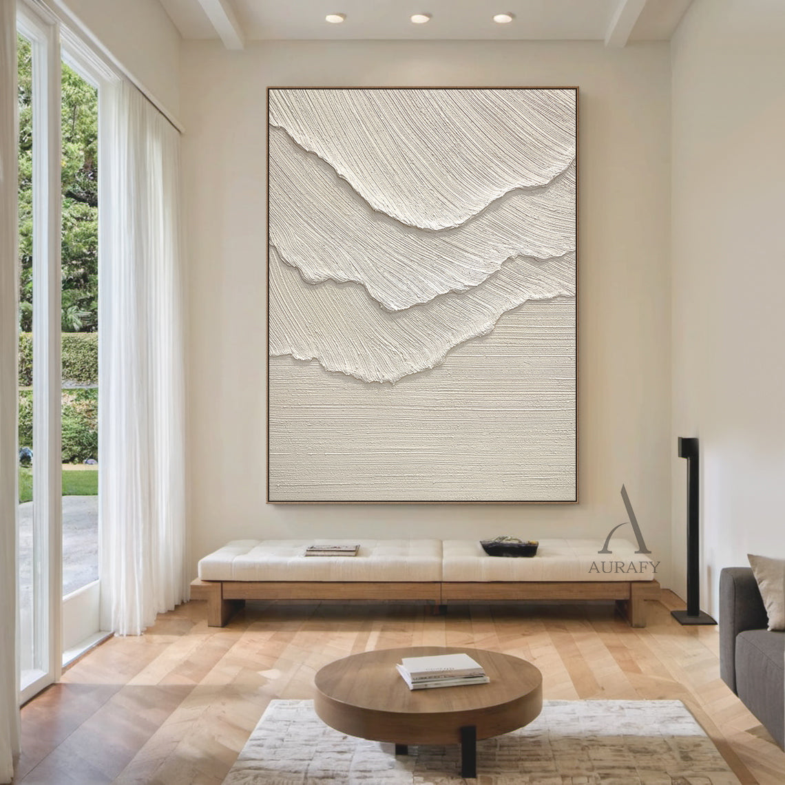 Beige Coastal Minimalist Home Decor Piece for Sea-Themed Interiors AURA307