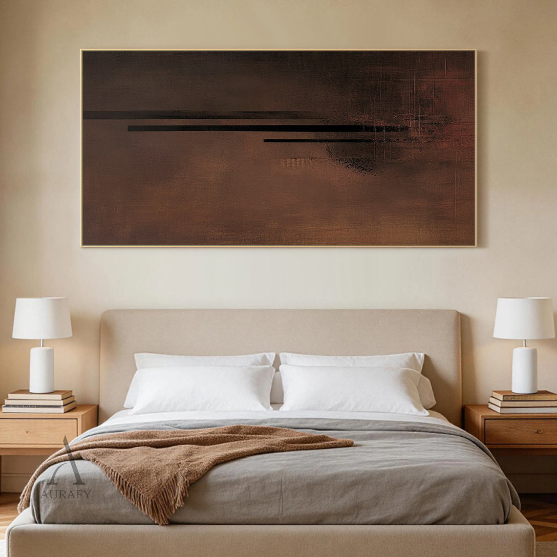Brown General Abstract Wall Art Decor for Home Living Room AURA380