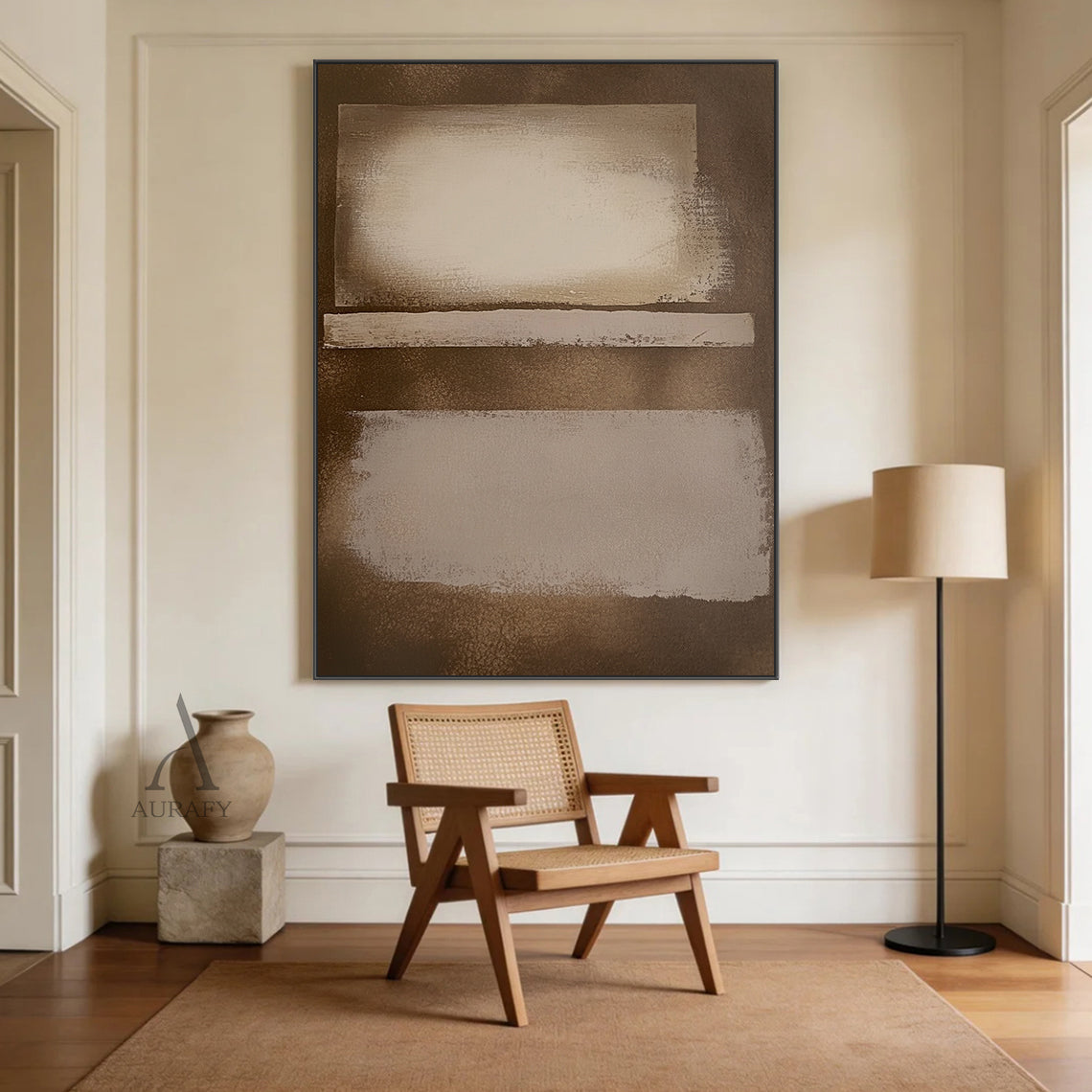Brown General Abstract Wall Art for Living Room Decor AURA387
