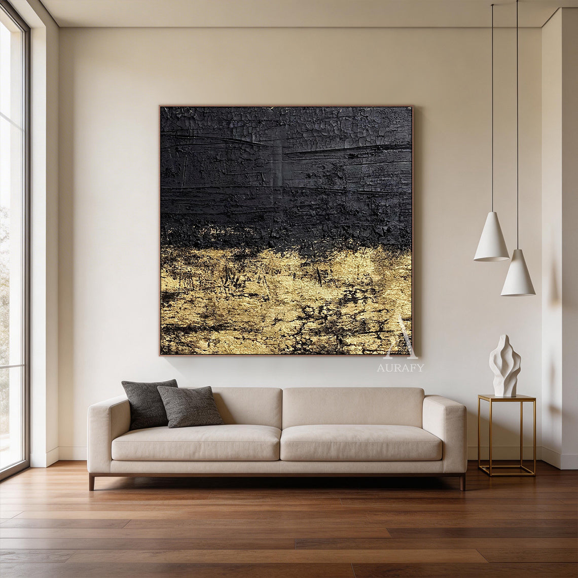 Black General Abstract Wall Art for Modern Home Office Decor AURA259
