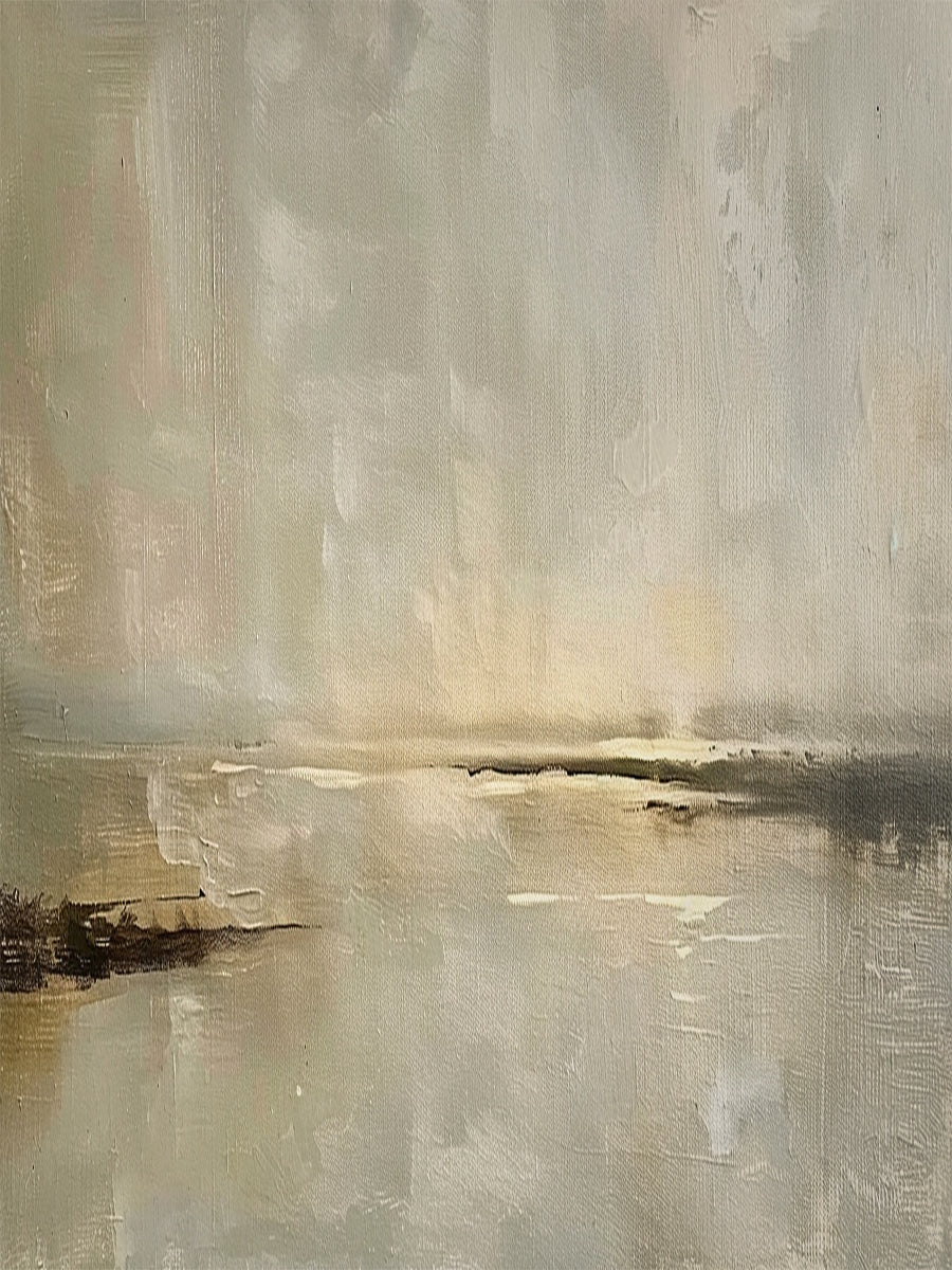 Soft Drift-Beige Abstract Field-AURA152