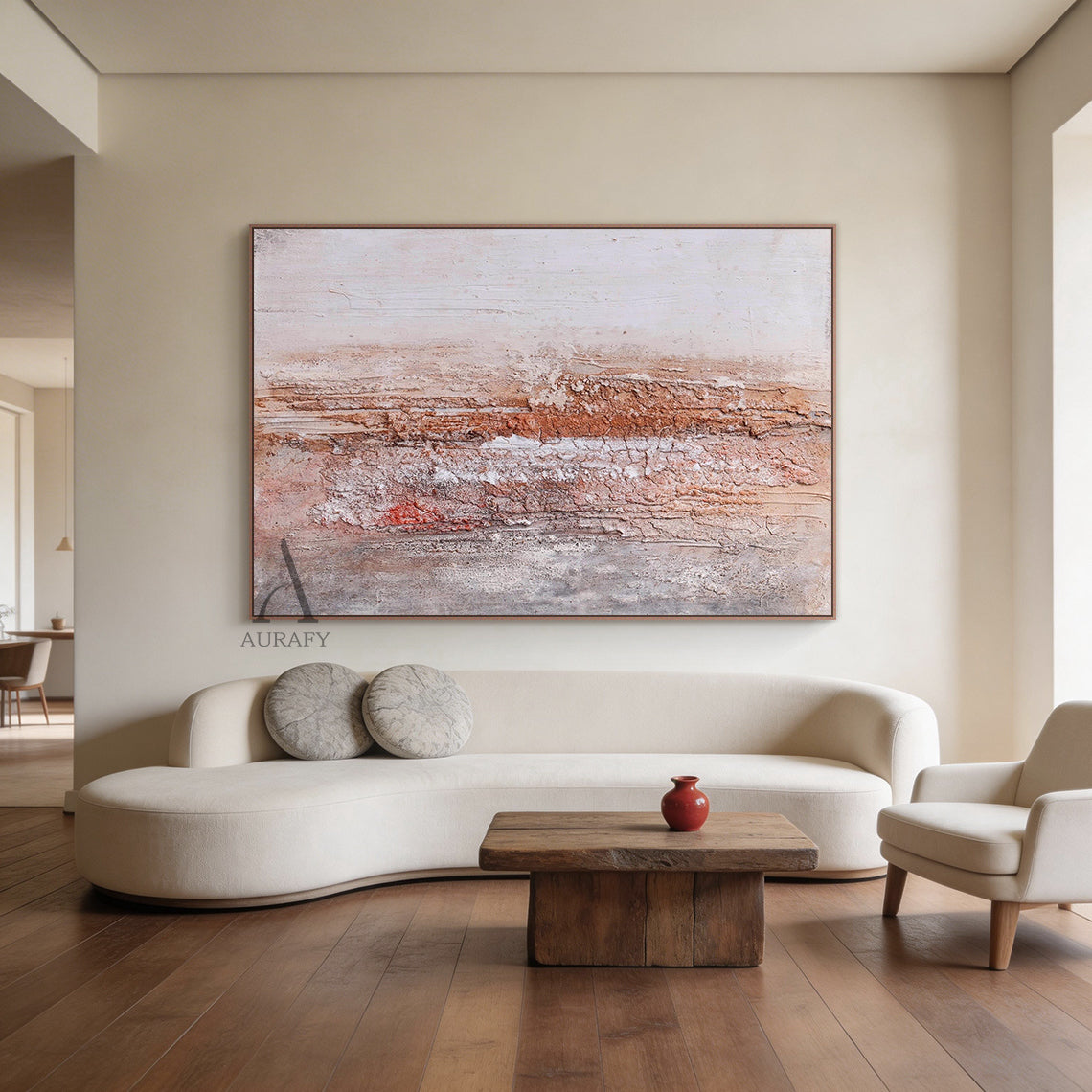 Wabi Sabi Red Beige Home Decor for Cozy Living Spaces AURA250