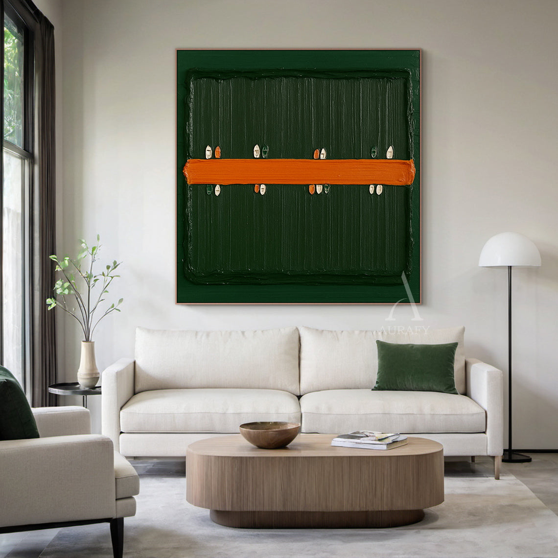 Green Coastal Sea Decor Piece for All Home Living Spaces AURA328