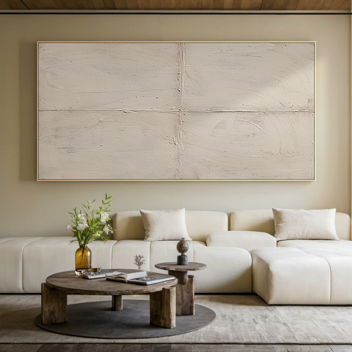 Quiet Grid-Gray Abstract Field-AURA149