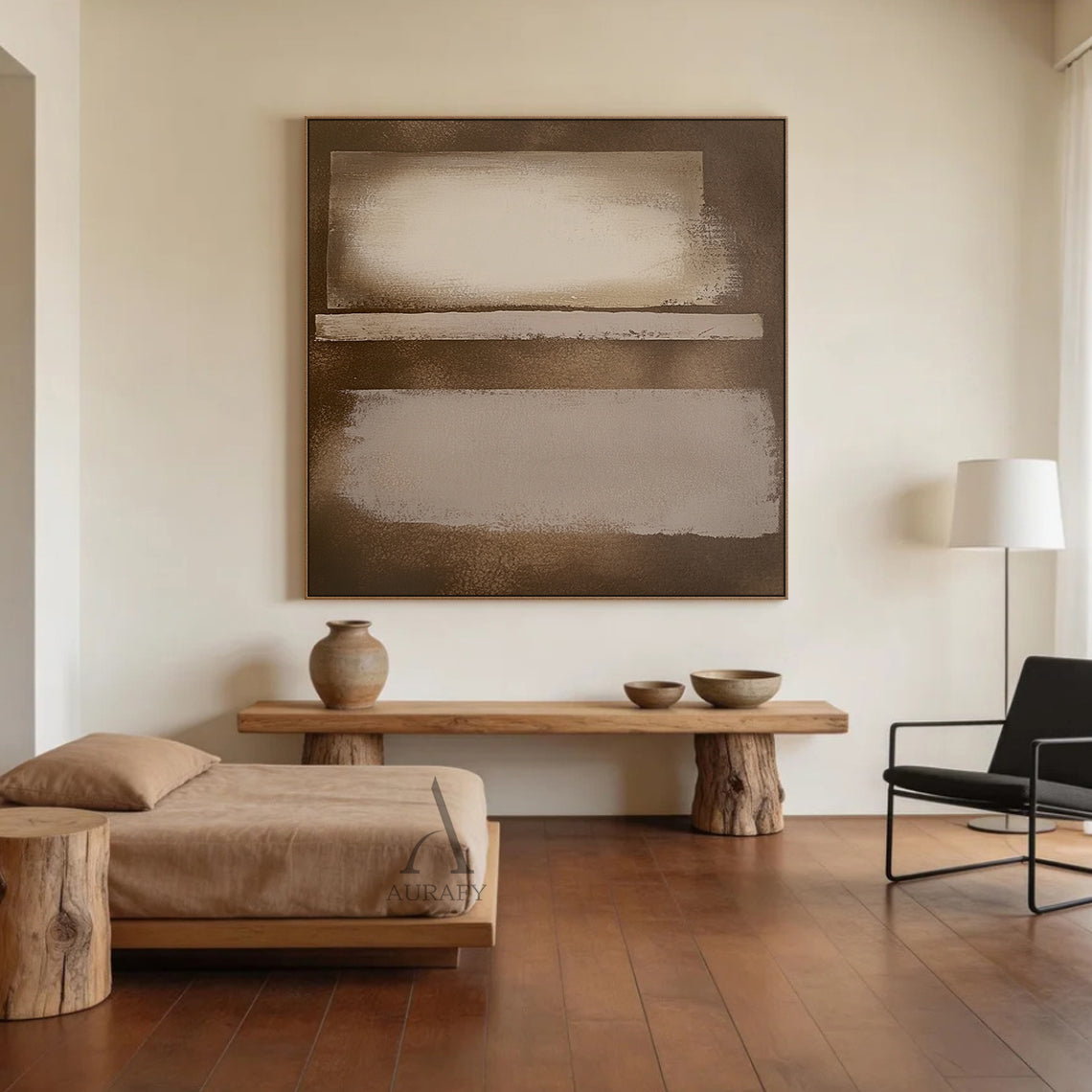 Brown General Abstract Wall Art for Living Room Decor AURA387