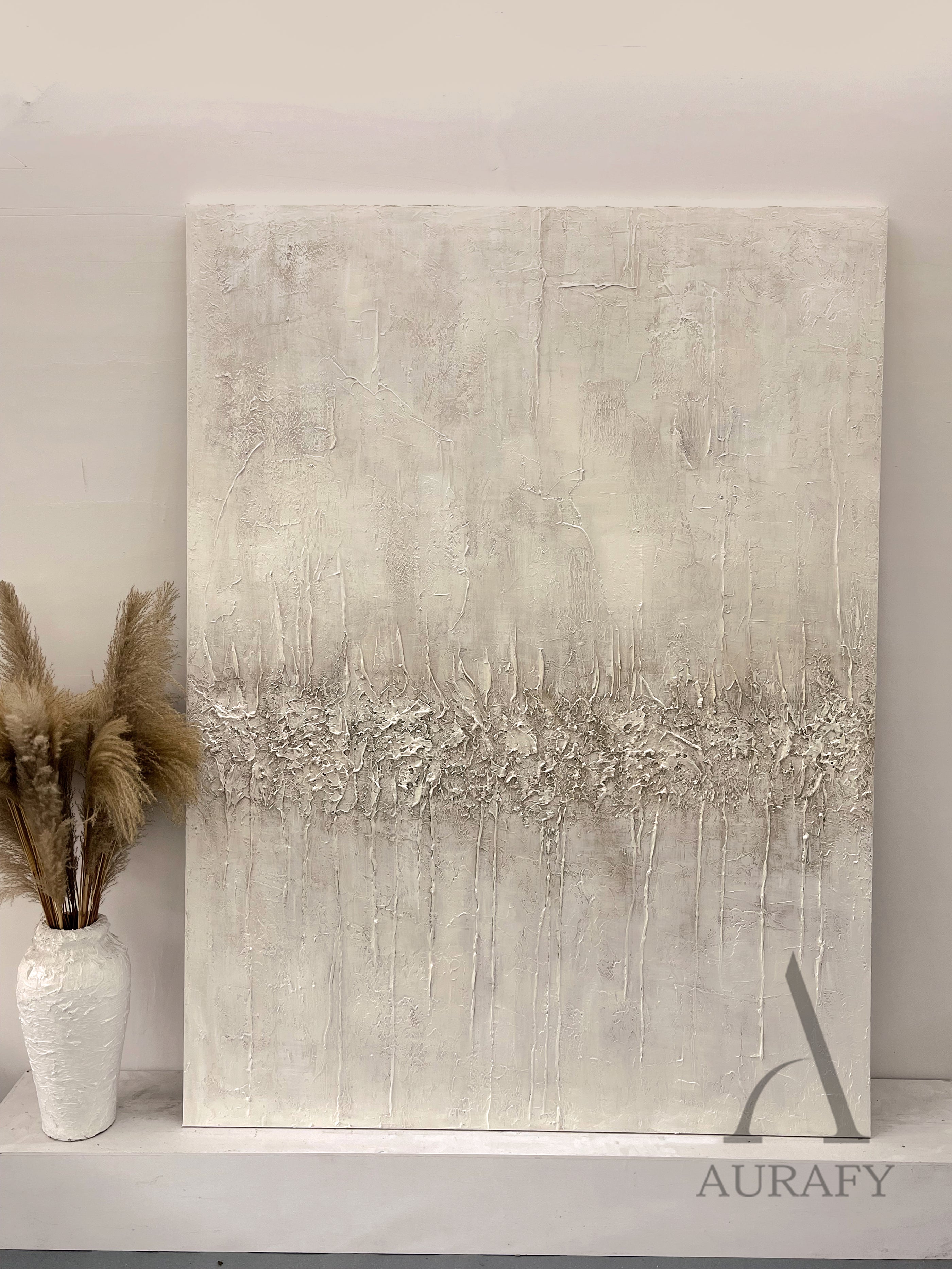 Wabi Sabi Beige Home Decor Accent Piece for Living Room AURA291