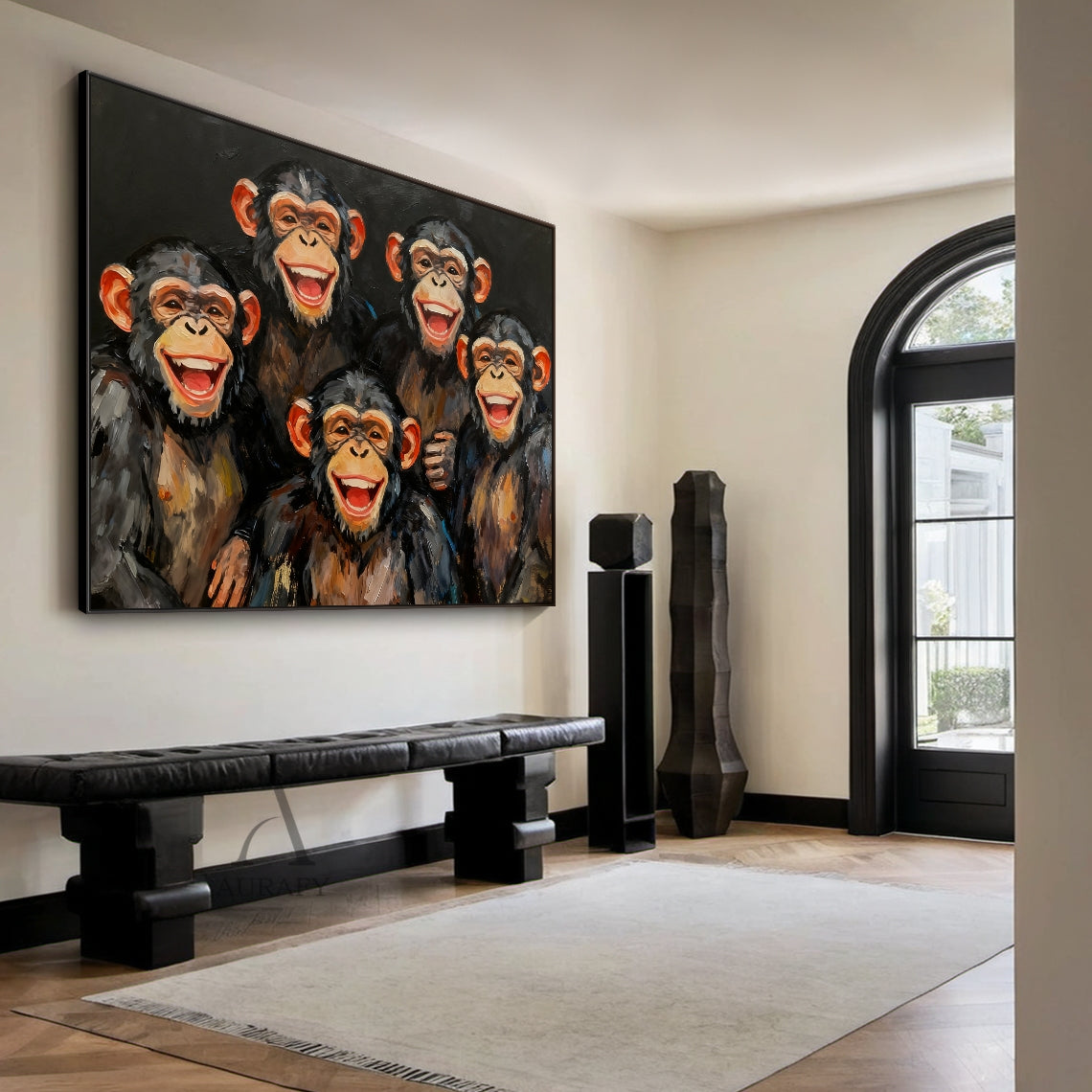 Laughing Chimpanzees Wall Art - AURA661