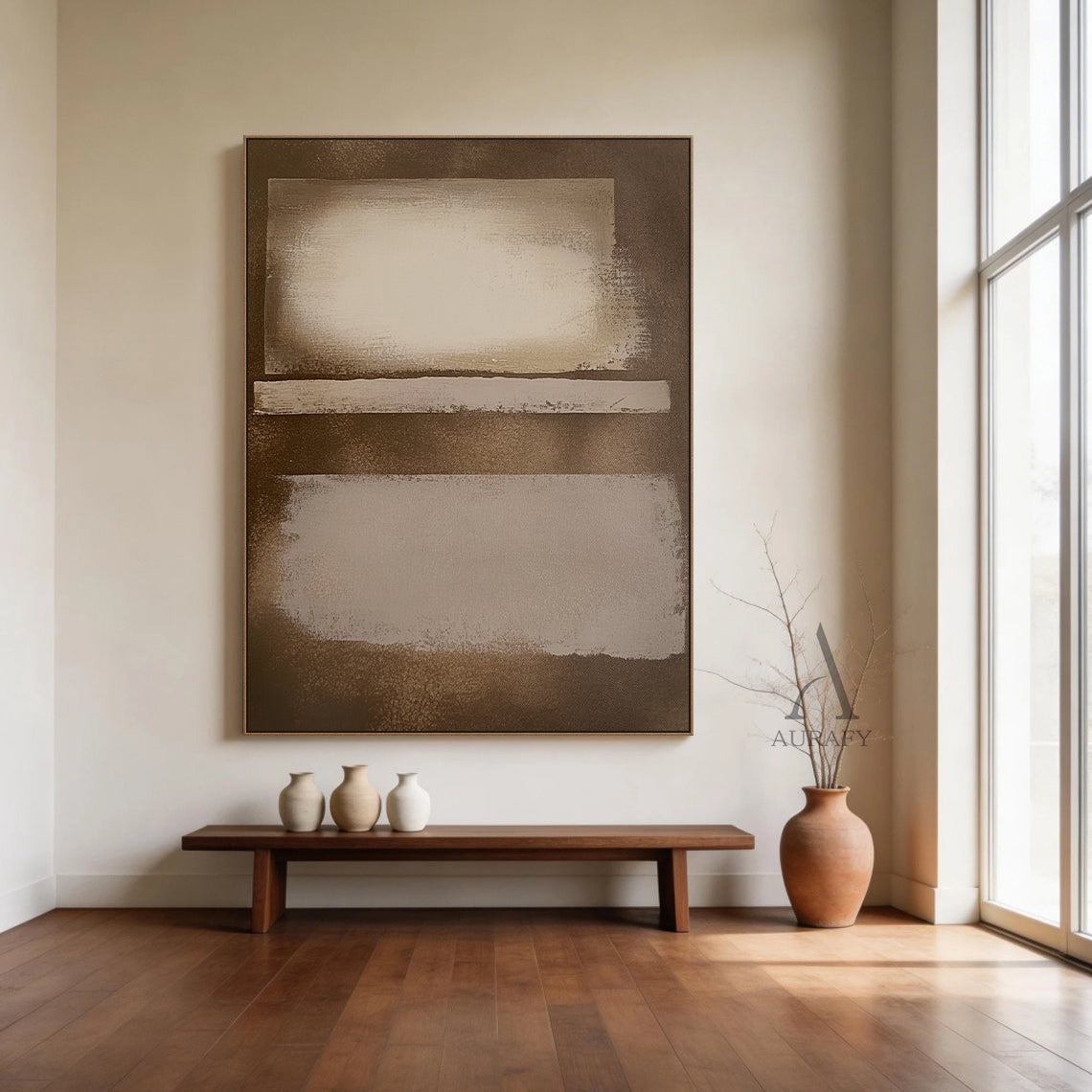 Brown General Abstract Wall Art for Living Room Decor AURA387