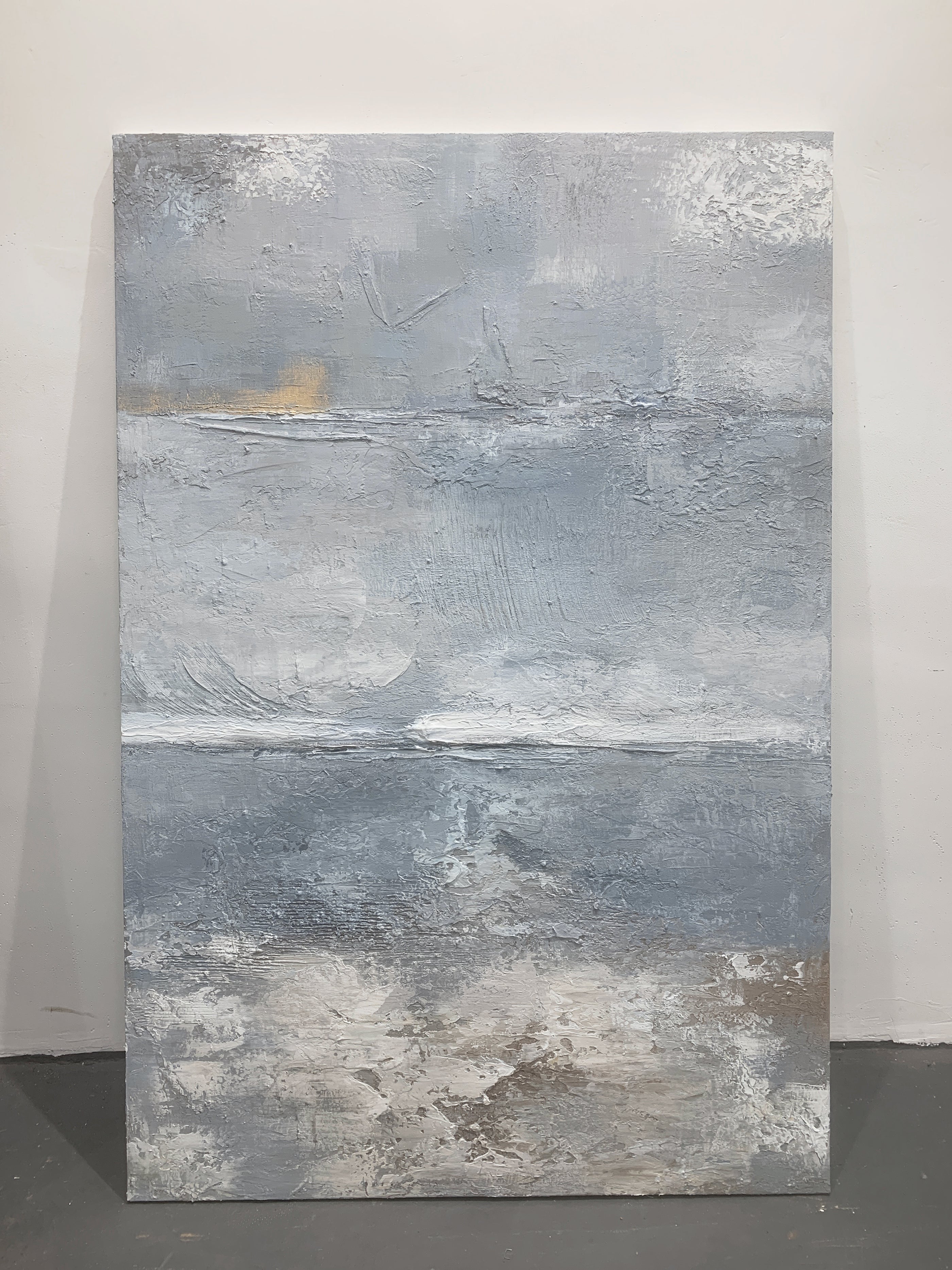 Silent Horizon-Blue Abstract Field-AURA132
