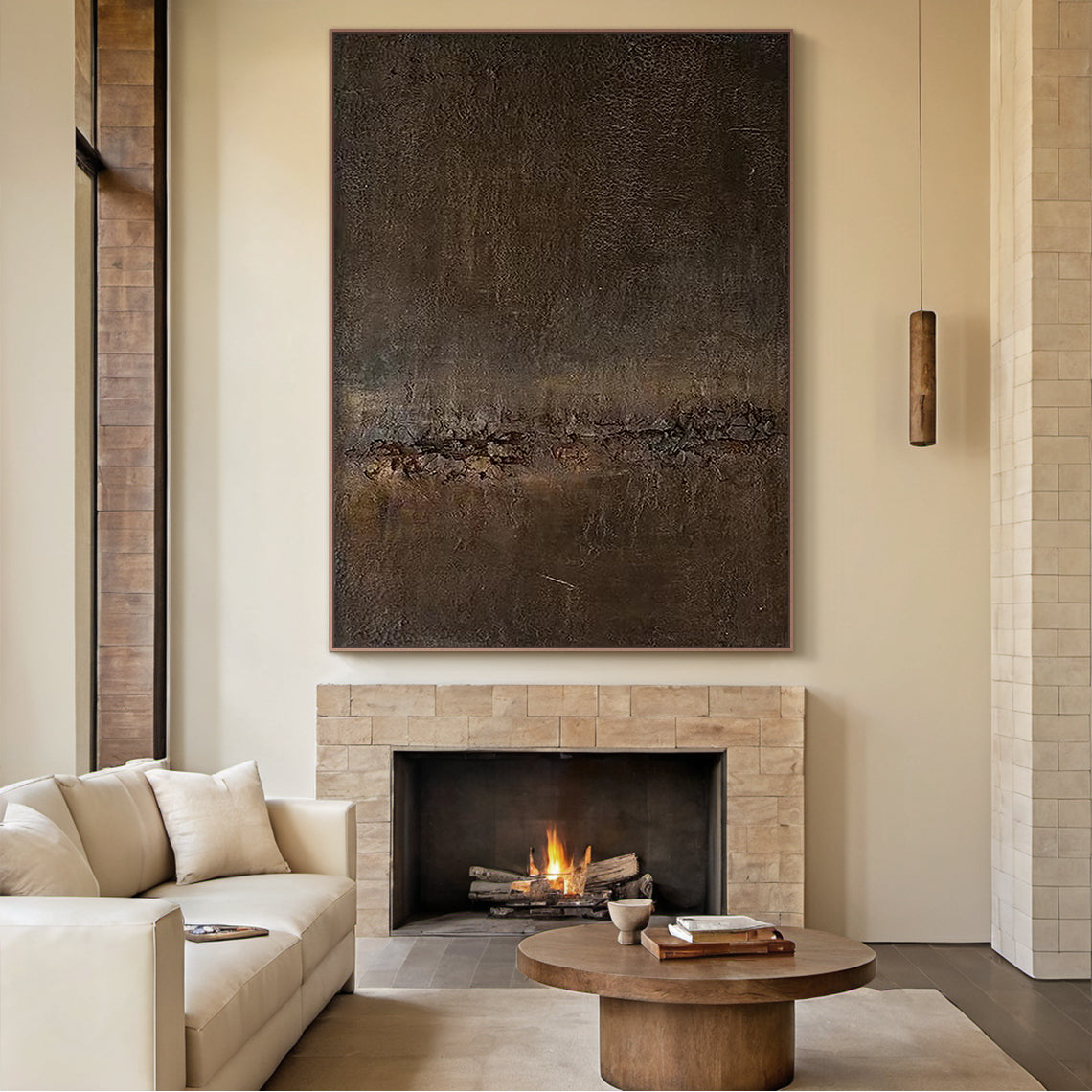 Terra Meridian Painting – Burnished Bronze & Espresso Umber – AURA014(Horizontal)