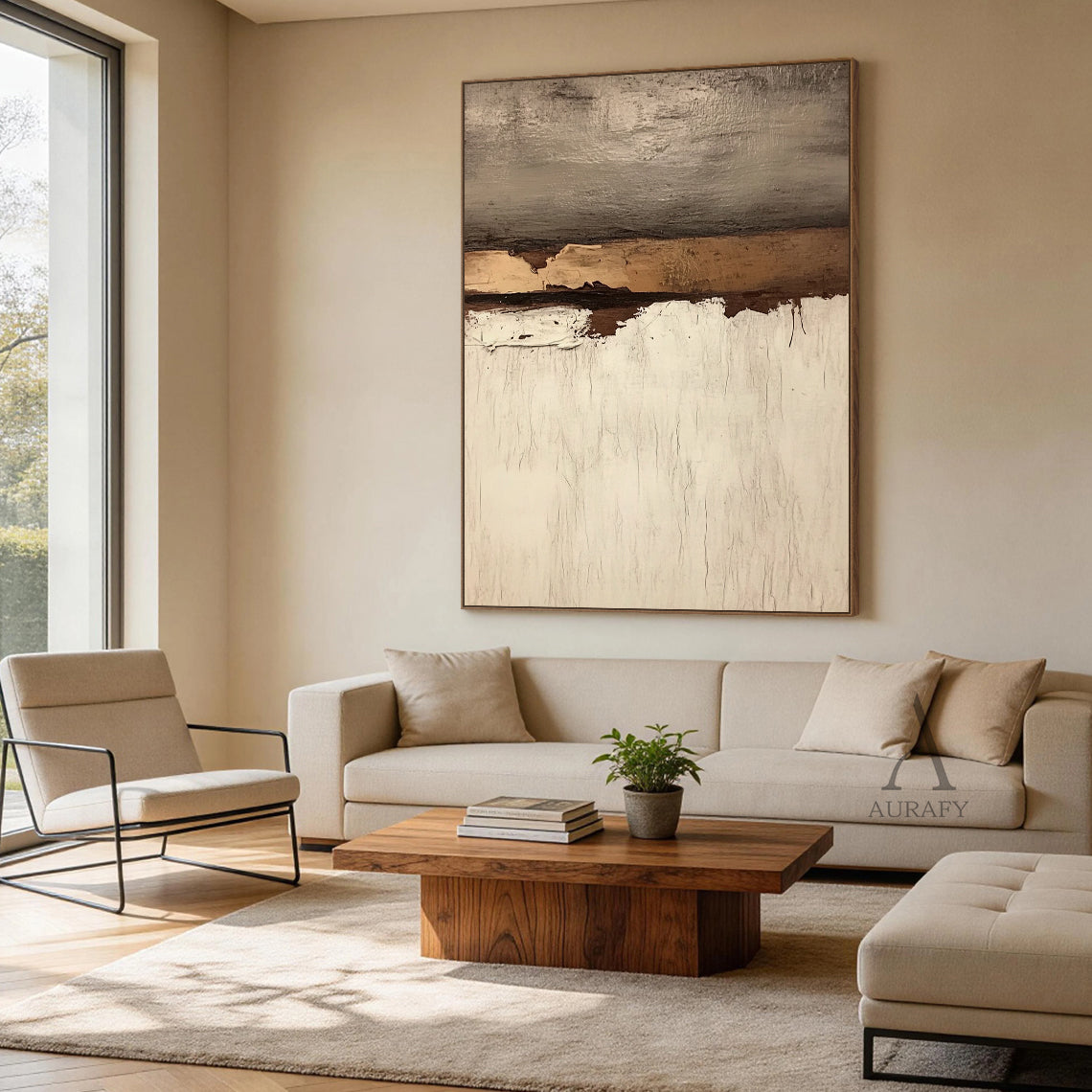 Wabi Sabi Brown Beige Ceramic Home Decor for Living Room AURA372