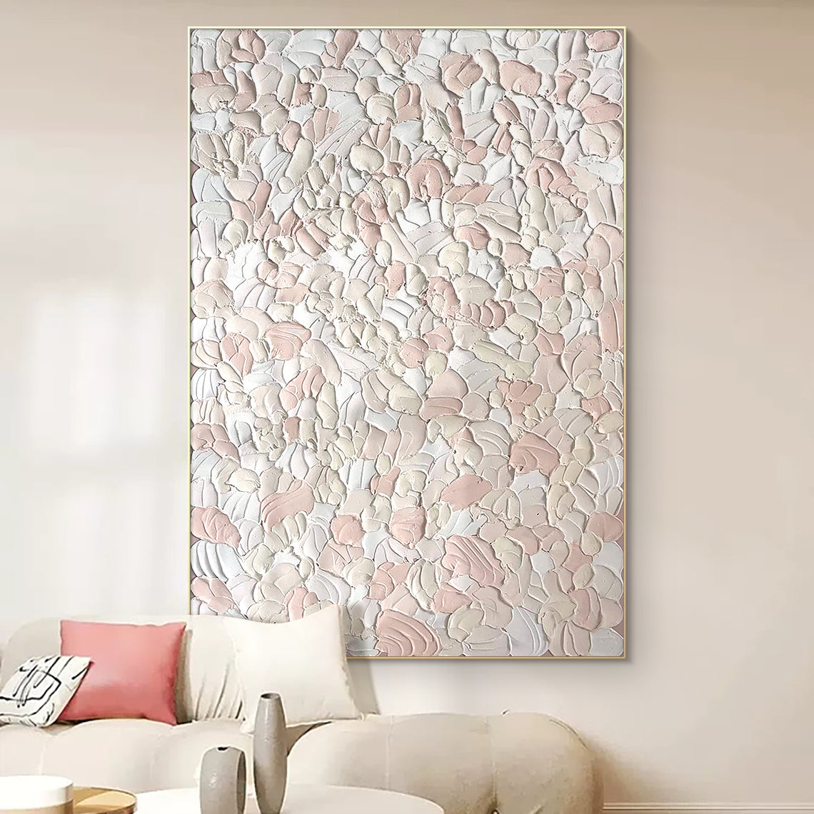 Petal Drift-Pink Botanical Texture Field-AURA160