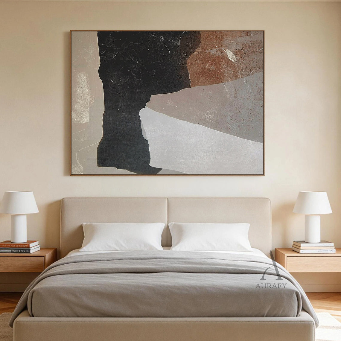 Brown General Abstract Wall Decor Art for Home Living Space AURA378
