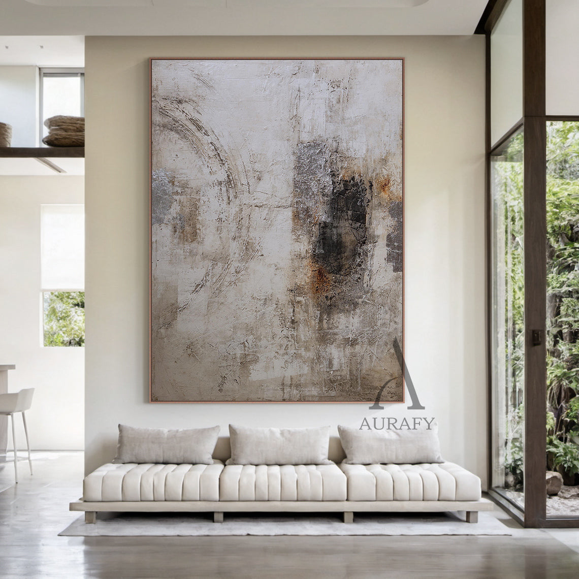 General Abstract Gray Wall Art for Modern Home and Office AURA236