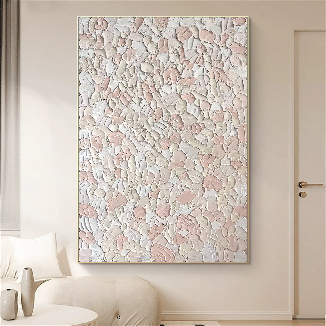 Petal Drift-Pink Botanical Texture Field-AURA160