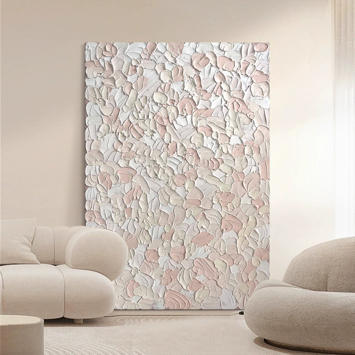 Petal Drift-Pink Botanical Texture Field-AURA160