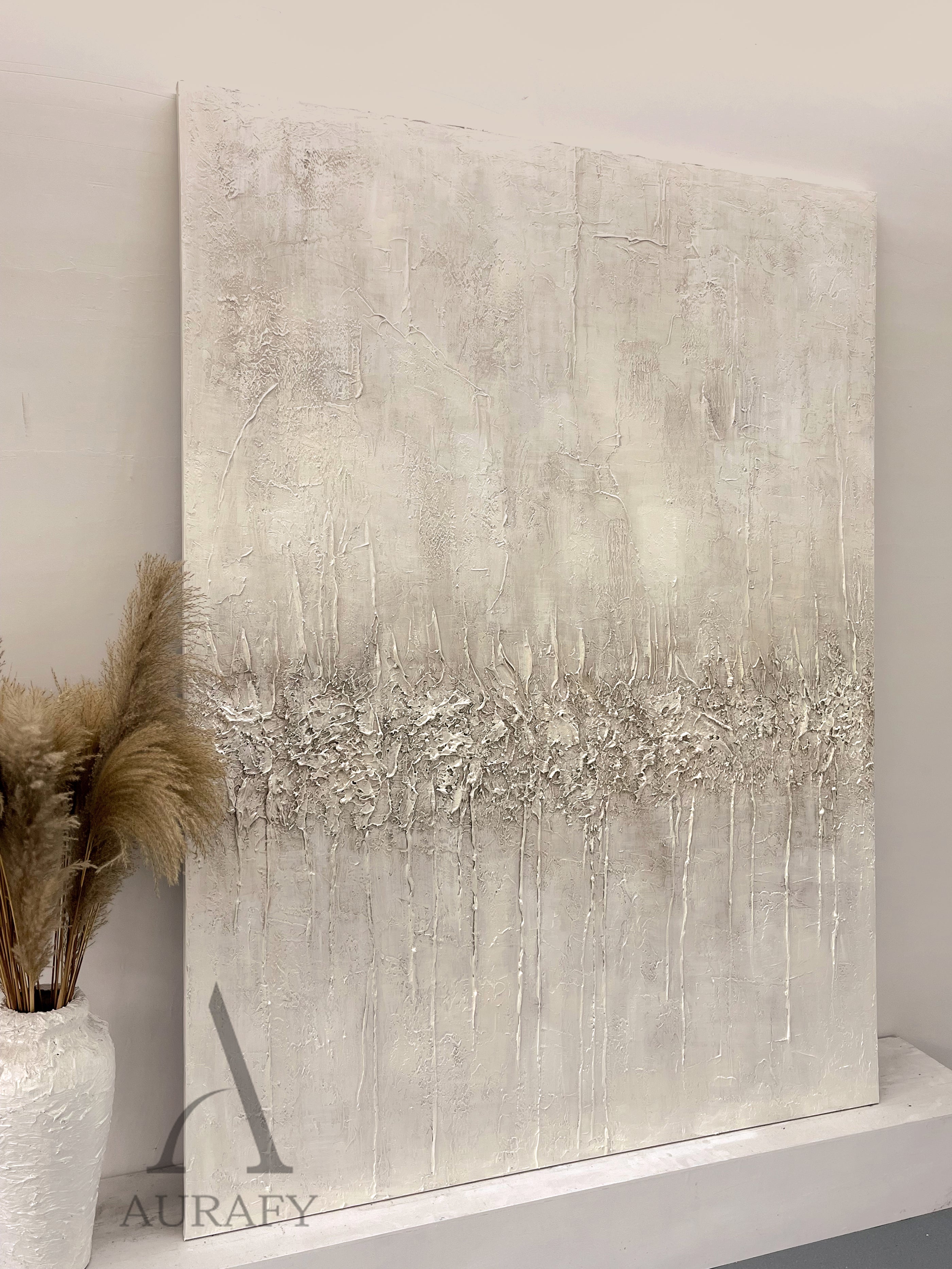Wabi Sabi Beige Home Decor Accent Piece for Living Room AURA291
