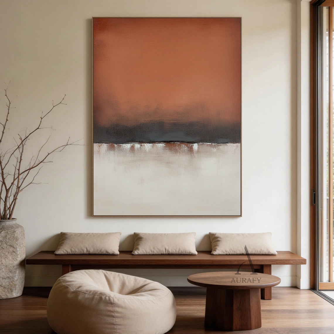 Beige General Abstract Wall Art for Modern Living Room Decor AURA371