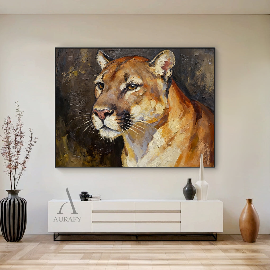 Puma Portrait Oil Painting - AURA655