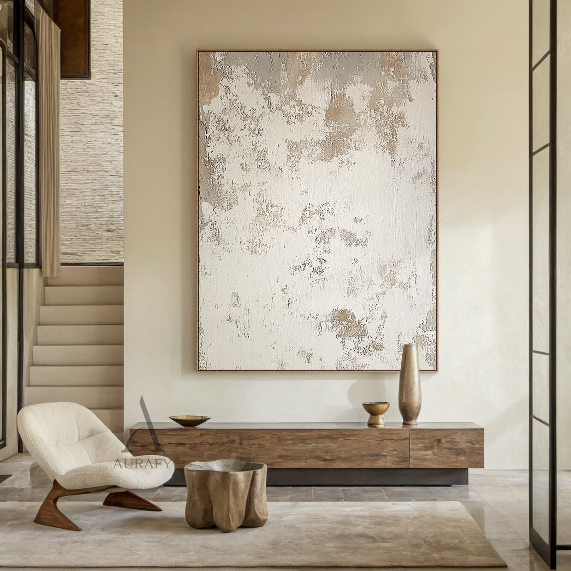 Weathered Plaster Abstract Wall Art - AURA697
