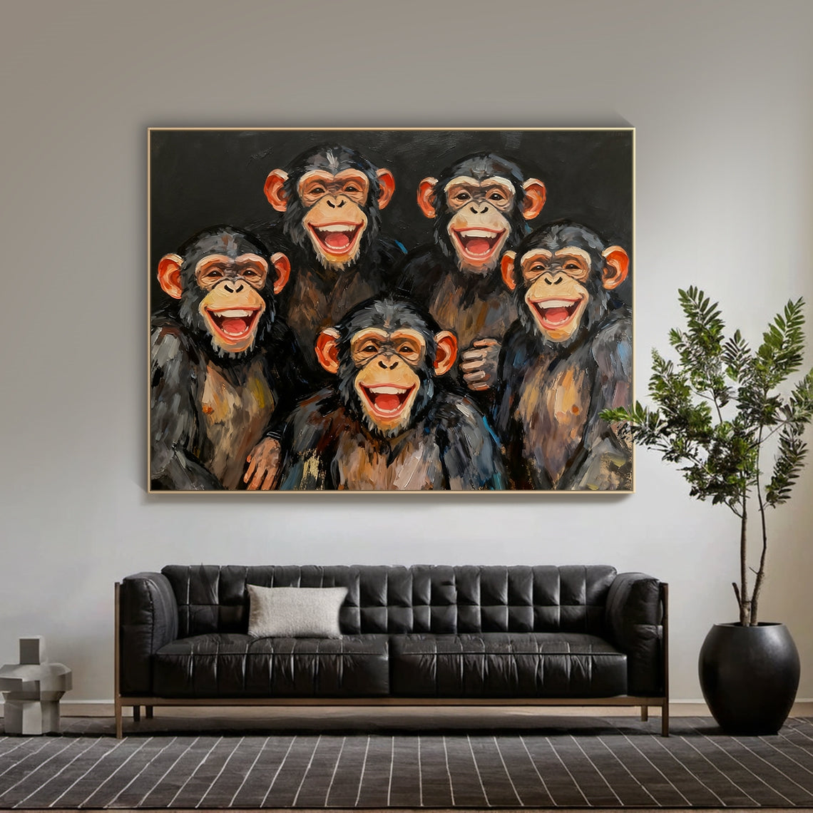 Laughing Chimpanzees Wall Art - AURA661