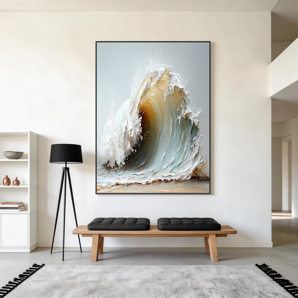 Beige 3D Textured Painting Modern Wall Art for Home Decor AURA401