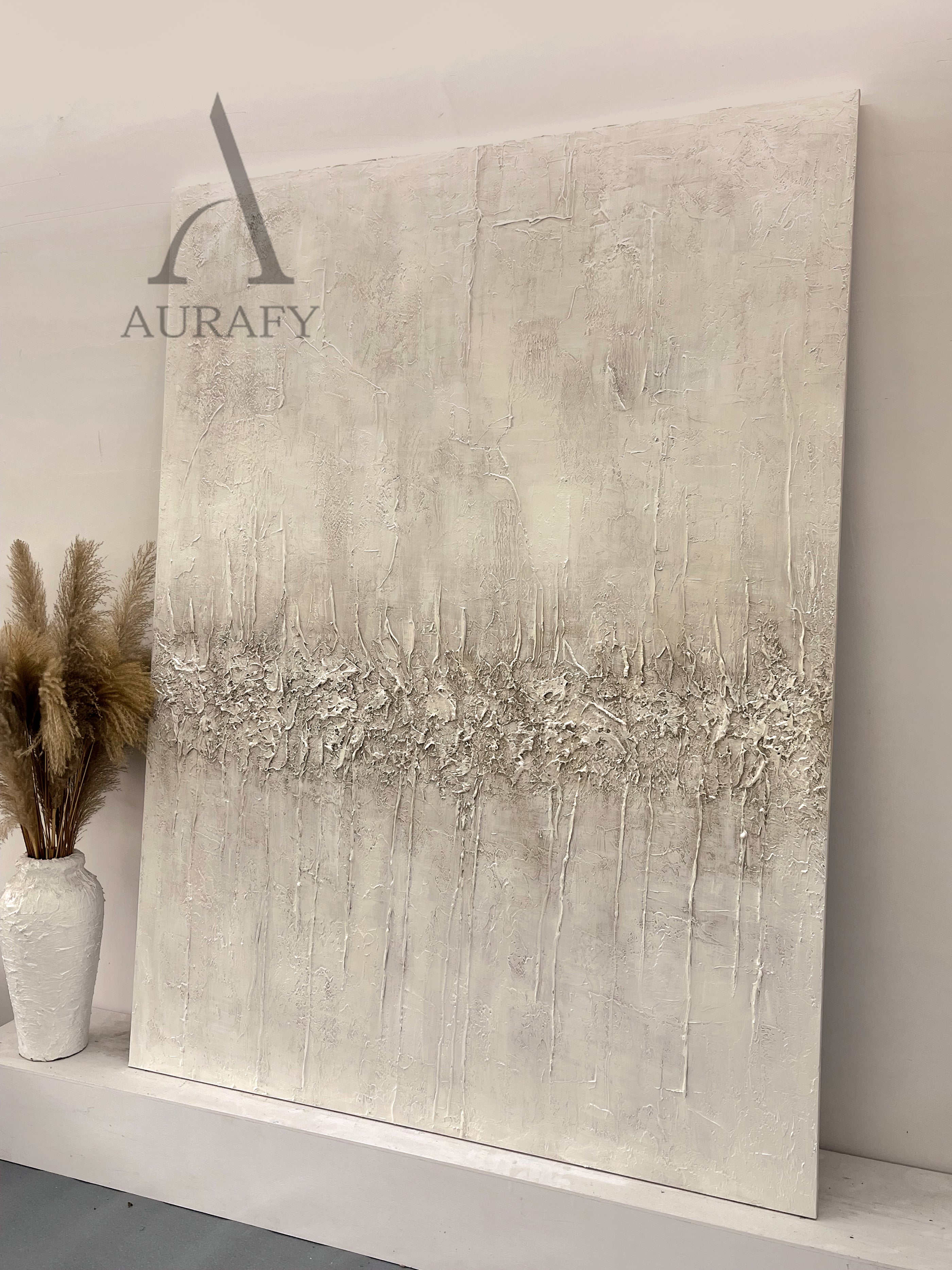 Wabi Sabi Beige Home Decor Accent Piece for Living Room AURA291