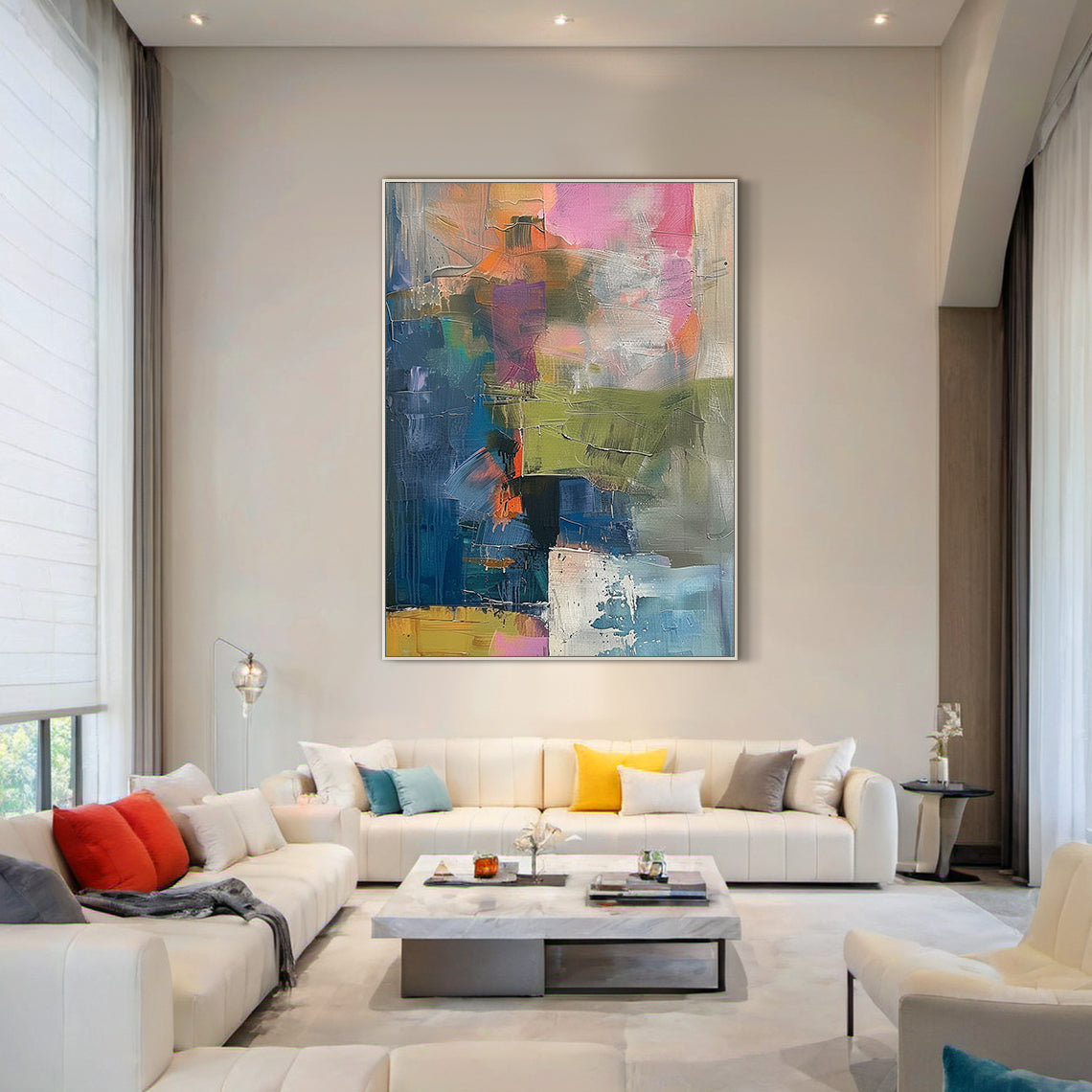 Colorful Abstract Wall Art for Modern Living Room Decor AURA161
