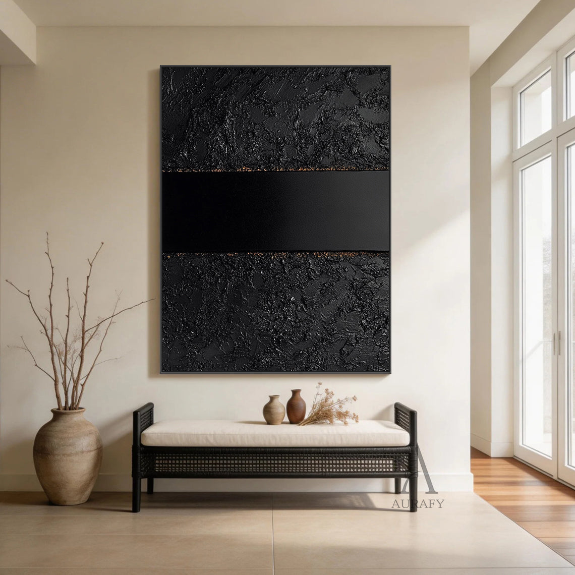 Black General Abstract Wall Art for Modern Home Decor AURA272