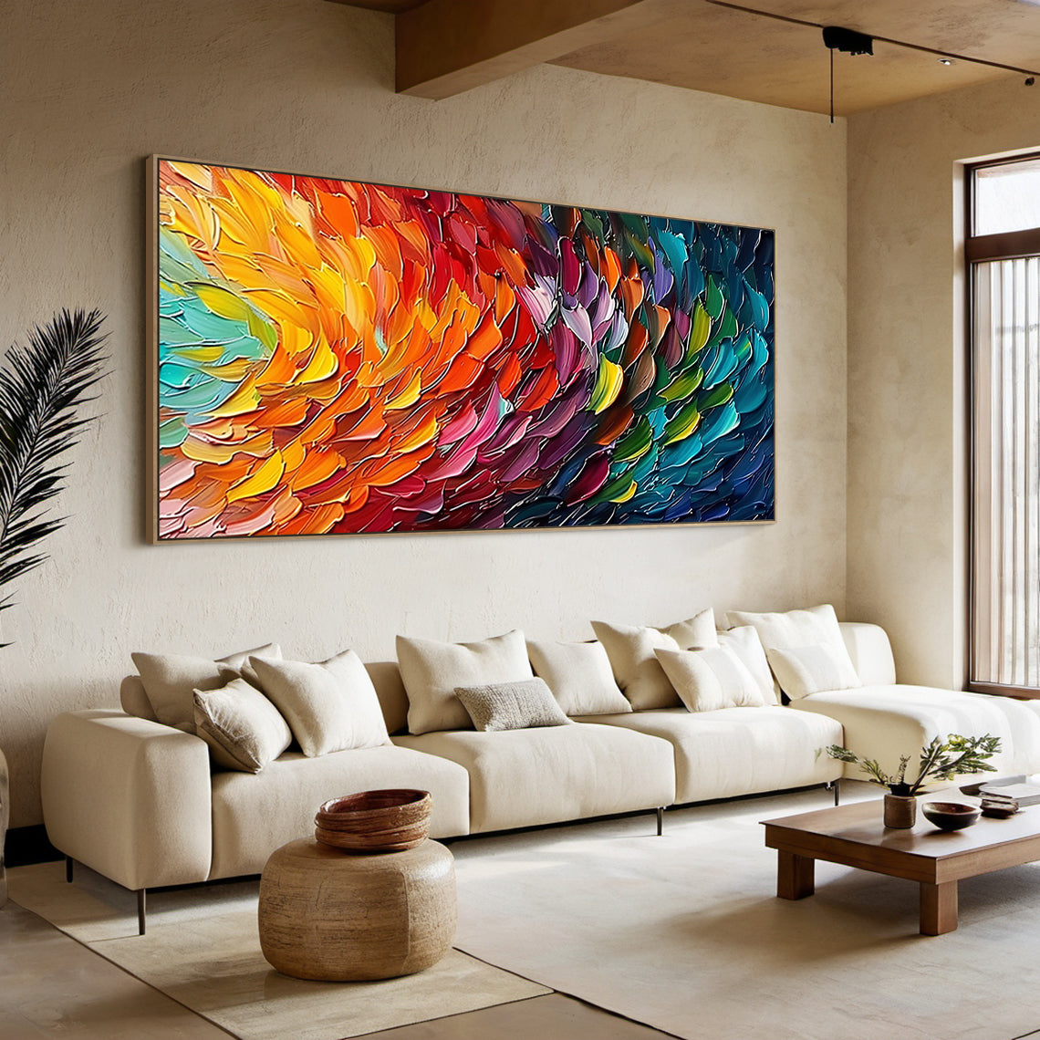 Modern Abstract 3D Textured Colorful Living Room Wall Art Painting AURA167