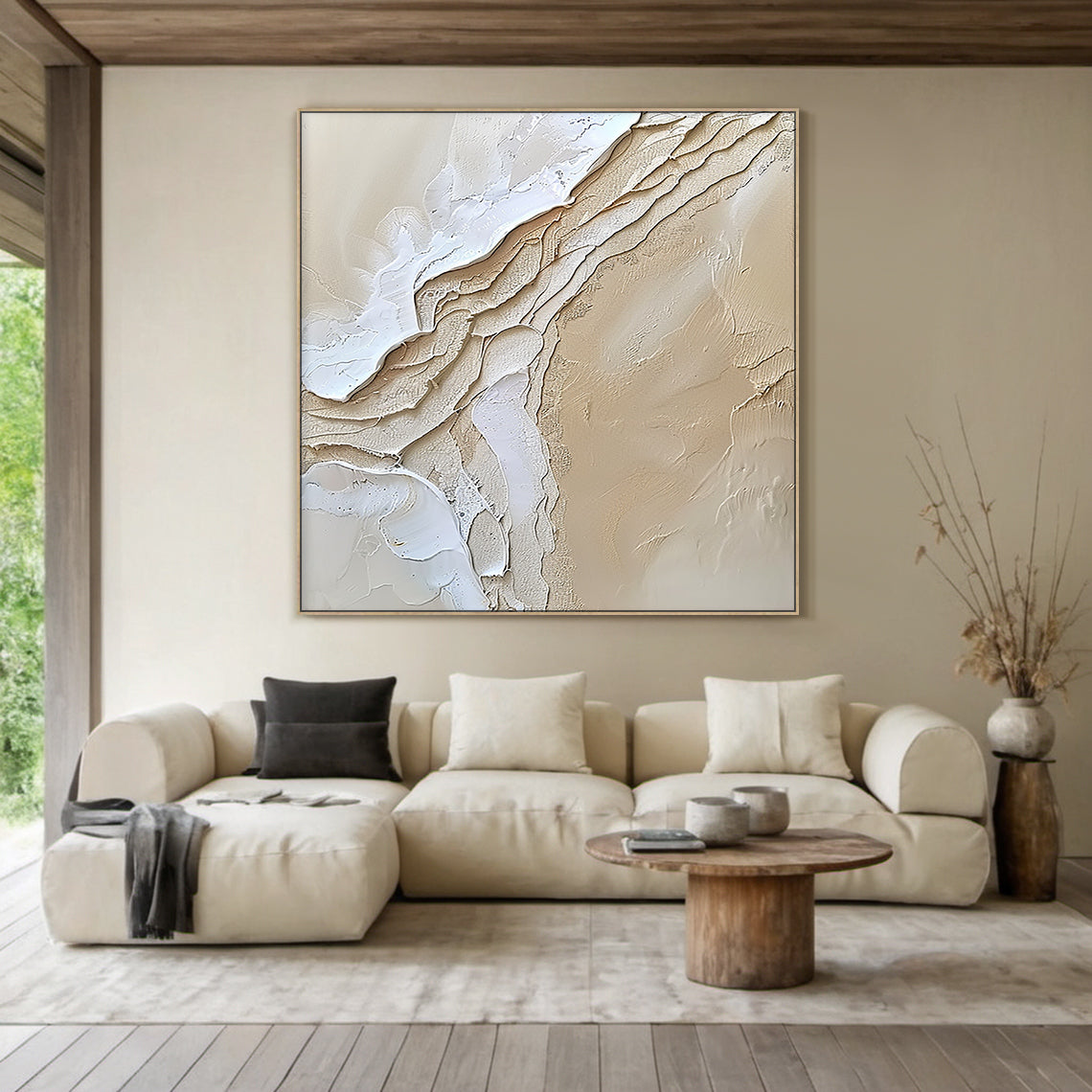 Silent Ridge-Beige Spatial Field-AURA090